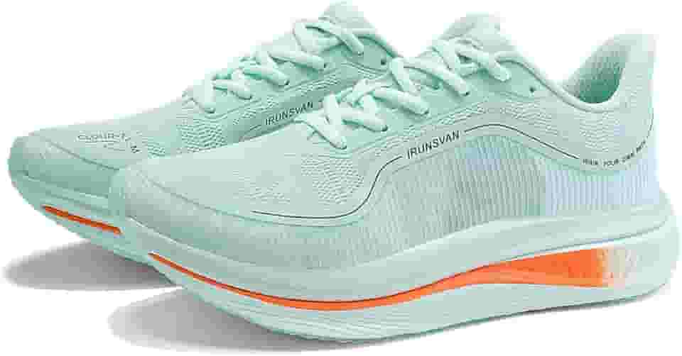 Tênis de corrida masculino Carbon Plate para corrida, suporte estável, alívio de choque, sola ultraleve, rebote