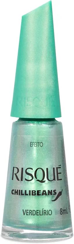 Esmalte Verde Água Risqué & Chilli Beans Verdelírio Efeito 8ml