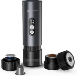 Maestri House Máquina de café expresso de 150 W com autoaquecimento rápido de 2 a 3 minutos, máquina de café expresso portátil de viagem com pequena xícara de chá, também suporte para cápsula NS e