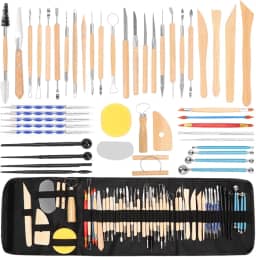 52Pcs Kit Ceramica Fria, Ferramentas Ceramica Fria, Estecas, Ferramentas Artesanais para Bricolage
