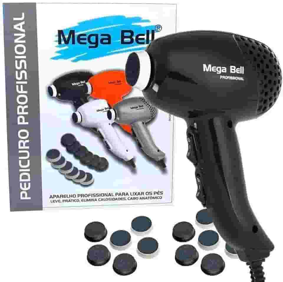 Pedicuro Profissional Preto Para Lixar Os Pés 220V Mega Bell