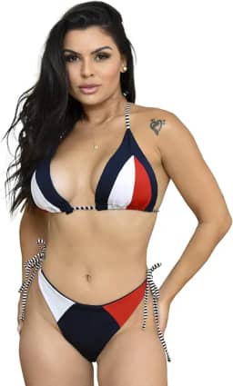 Biquíni Feminino Marinheiro Cortinha Com Bojo Donna Martins