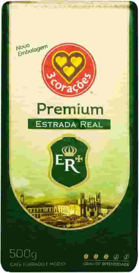 3 Corações Café Torrado e Moído Premium Estrada Real, 500G vácuo