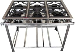Fogão Industrial 6 Bocas 30x30 P5 em Aço Inox