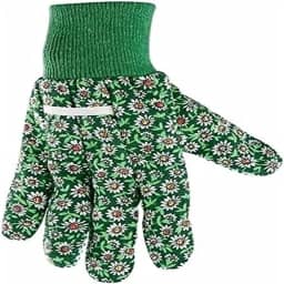 LUVA EM ALGODÃO PARA JARDINAGEM FLORAL M VERDE