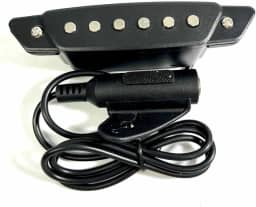 Captador Magnético Para Violão Cordas De Aço Single Cool Preto