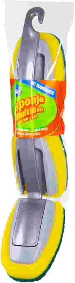 ESPONJA MULTIUSO COM CABO + REFIL C/2 UNID