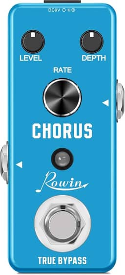 Rowin Pedal de coro analógico para guitarra elétrica True Bypass LE-304