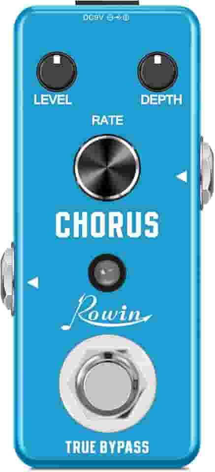 Rowin Pedal de coro analógico para guitarra elétrica True Bypass LE-304