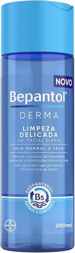 Bepantol Derma Gel de Limpeza Facial, Hidratante, Pele Normal a Seca, 200ml