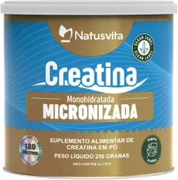 Creatina Pura. 101% de Pureza em Laudo. Micronizada À 180 Mícrons Padrão Internacional (01 Lata - 250 gramas)