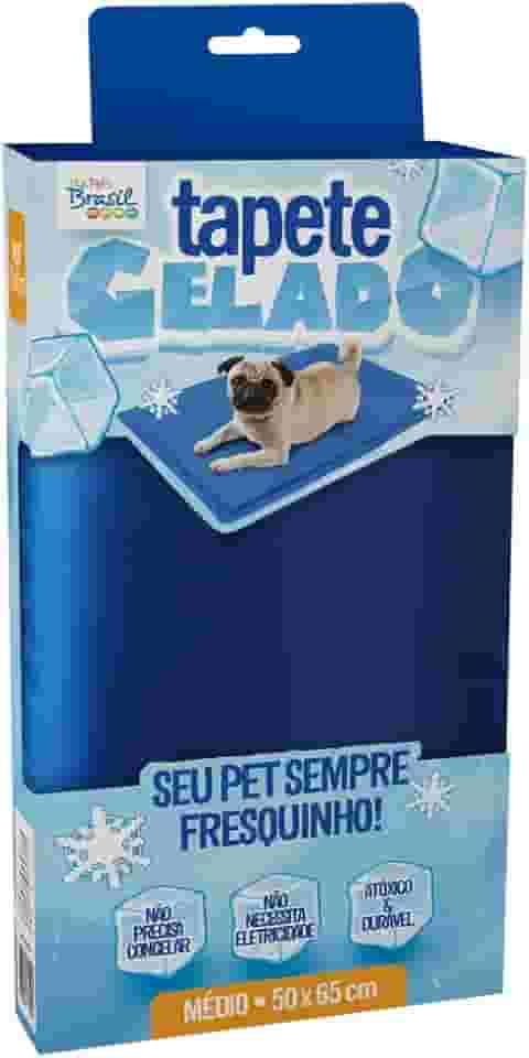 Tapete Gelado The Ice´S Pad Médio Azul 50x65cm The Pets Brasil para Cães