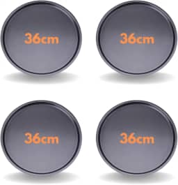 Kit 4 Forma De Pizza Assadeira 36cm Antiaderente Redonda