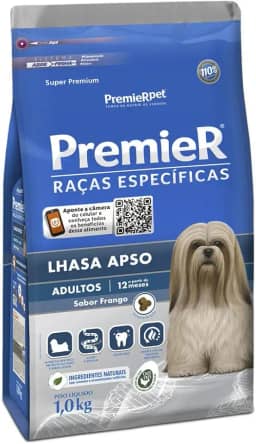 Ração Premier Lhasa Apso Raças Específicas Cães Adultos, 1kg Premier Pet Raça Adulto,