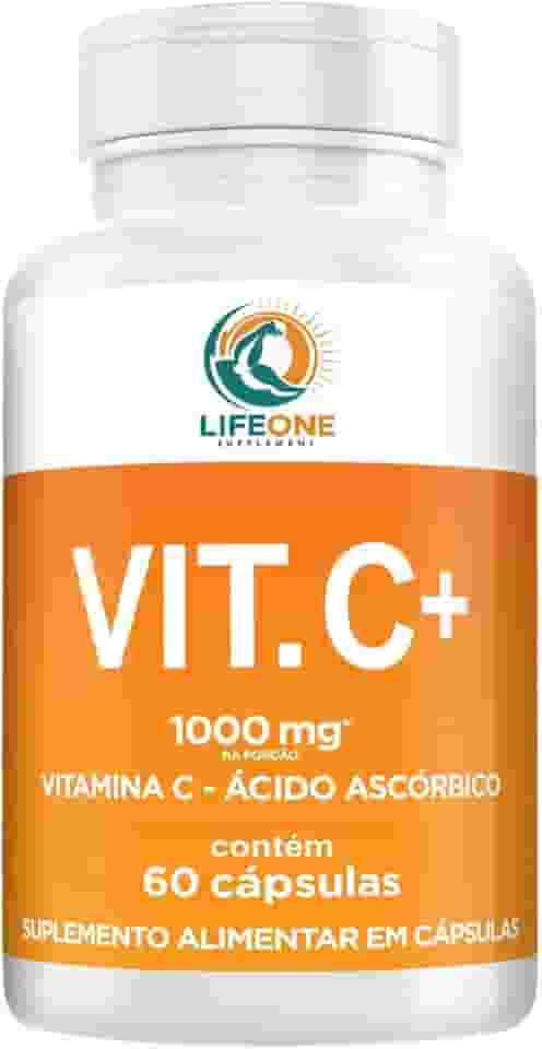 Vitamina C, 1000mg, Suplemento Alimentar, 60 Cápsulas, Life One