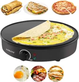 Máquina Elétrica Crepes, Tapioca, Panquecas, Pizzas e Tacos Antiaderente 30cm Voltagem 110V