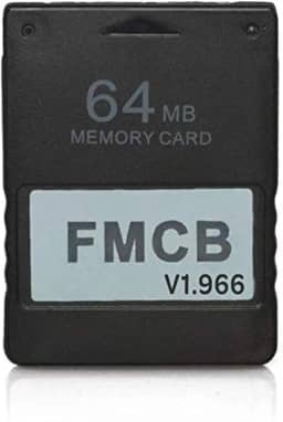 Cartão de memória Rgeek FreeMcBoot FMCB 1.953 PS2 64 MB para Sony PlayStation 2 PS2, basta ligar e usar, para ajudar você a iniciar jogos no seu disco rígido ou disco USB