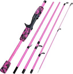 Vara de pesca Sougayilang 2PC Vara de fundição, vara de pesca leve de fibra de carbono