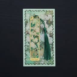 Marcadores de livro – 1 pacote de marcadores de página de borla de metal, presente com tema de pintura a óleo dourado para amantes de livros, leitores, adultos, adolescentes