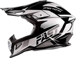 Capacete Motocross Fast Tech Limited Edition 56 Branco/Cinza 56