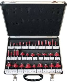 Fresa Para Tupia 6mm Maleta De Alumínio Com 35 Fresas Charbs