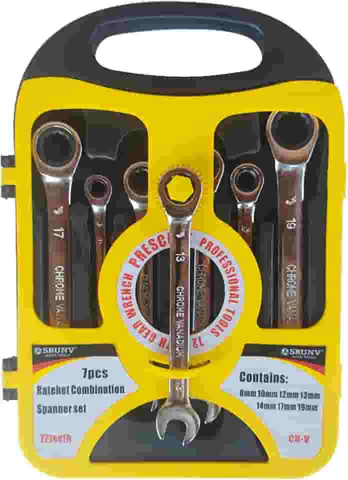 Jogo de Chaves Combinada Com Chave Catraca Com 7 Peças 08 A 19mm