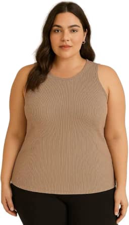Blusa Femina Plus Size Regata Americana Basica