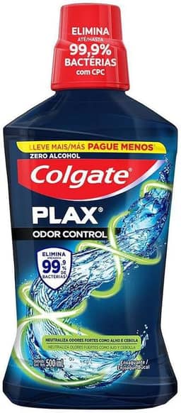 Enxaguante Bucal Sem Álcool Colgate Plax Odor Control 500ml