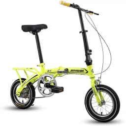 Bicicleta dobrável de 12 polegadas de 12 polegadas de bicicleta adulta compacto de bicicleta dobrável Mini bicicleta dobrável leve para trabalhar bicicleta, verde