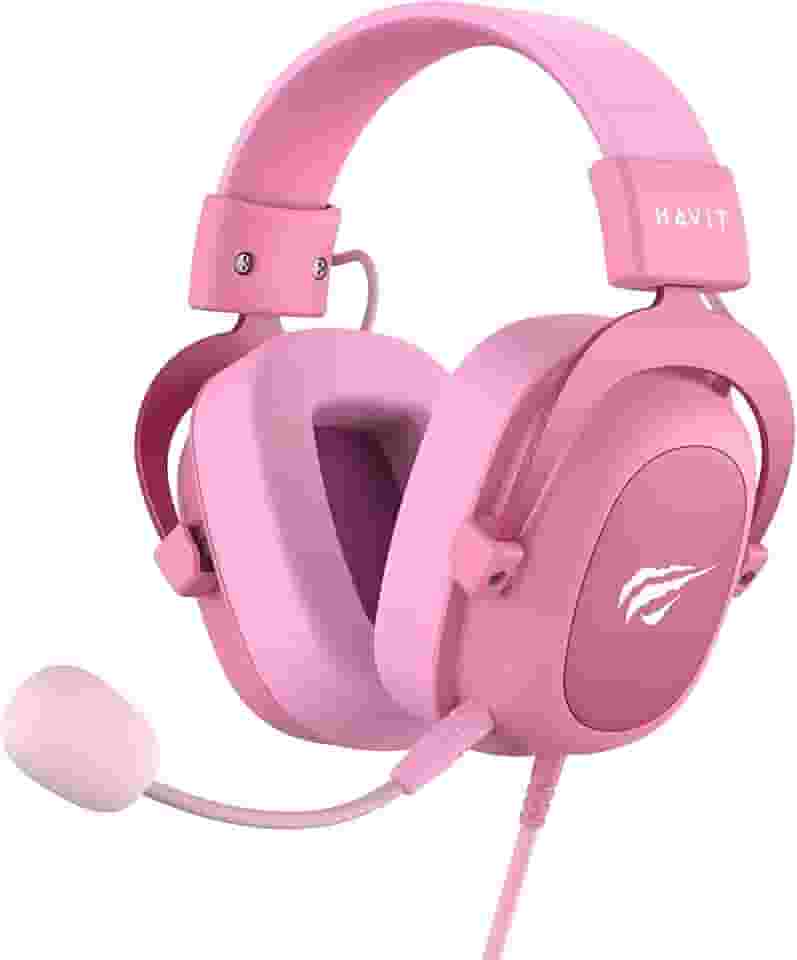 Havit Headphone Fone de Ouvido H2002d Pink, Gamer, com Microfone, Falante 53mm, Plug 3, 5mm: compatível com XBOX ONE e PS4, HAVIT, HV-H2002d Cor Rosa