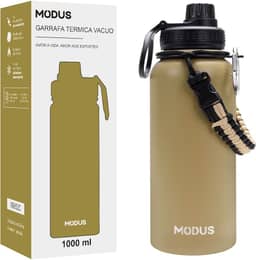 MODUS Garrafa Térmica Esportiva De Aço Inoxidável Com Isolamento A Vácuo De 1000ML (Caqui)