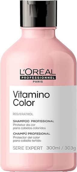 L'Oréal Professionnel Shampoo Vitamino Color, Protege e Preserva a Cor do Cabelo, Previne Danos, Adiciona Luminosidades aos Fios, 300ml