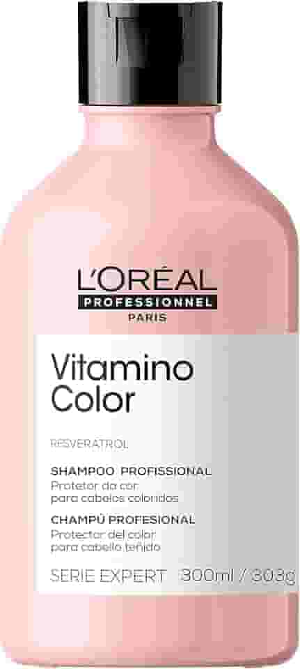 L'Oréal Professionnel Shampoo Vitamino Color, Protege e Preserva a Cor do Cabelo, Previne Danos, Adiciona Luminosidades aos Fios, 300ml