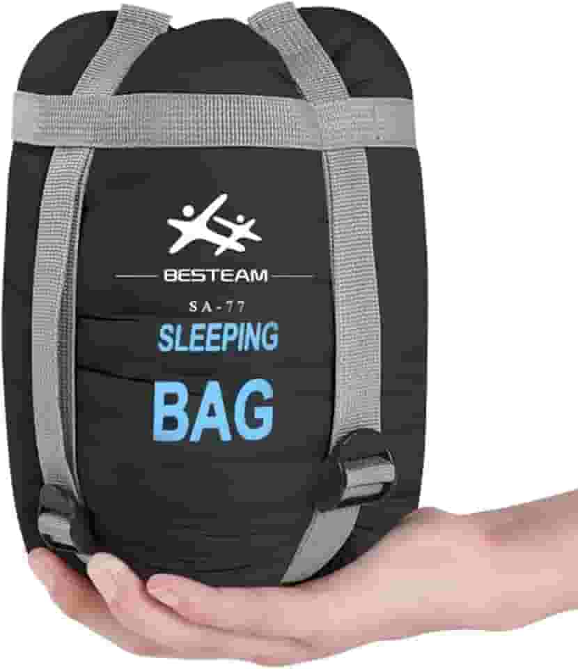 Saco de dormir para clima quente – portátil, impermeável, compacto, leve, embalável para crianças, adolescentes, adultos, acampamento, mochila, caminhada, primavera, verão, outono