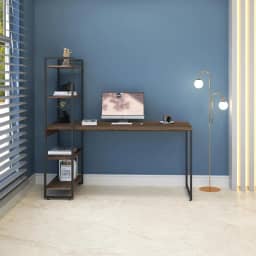 Escrivaninha com Estante Alta 4 Prateleiras 1,50m Dynamica