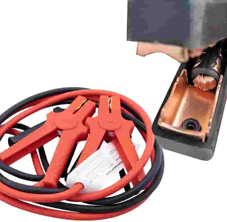 Cabo de Chupeta Grande 2000 Amperes 5 Metros Para Caminhão Carro Moto Onibus Caminhonete Trator Forte Grosso Comprido Fios e Garras em Cobre