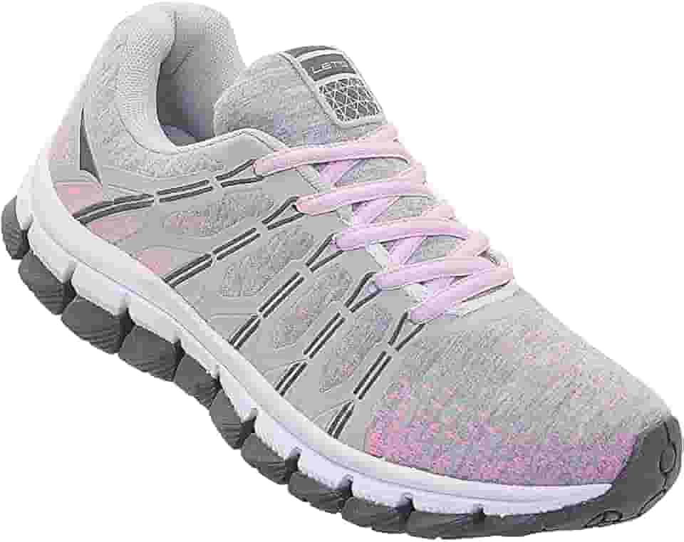 Tênis Feminino Academia Esportivo Confortável Caminhada Let's GeloPink