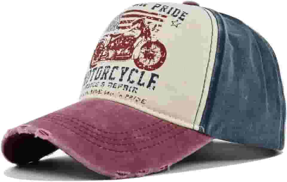 Boné LukeSports Motorcycle Vintage – Algodão, Ajustável e Confortável