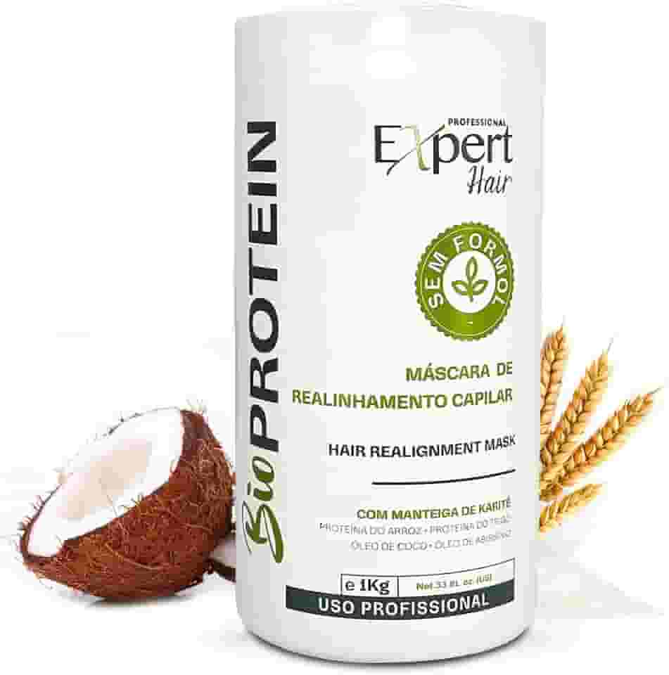 Expert Hair Bio Protein B-tox Hair Treatment - Alisamento sem formaldeído, queratina antifrizz com queratina orgânica para cabelos lisos, 1 kg