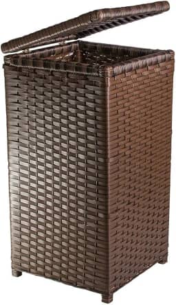 Cesto de Roupa Roupeiro Fibra Sintética 30x30x60 Palha Indiana