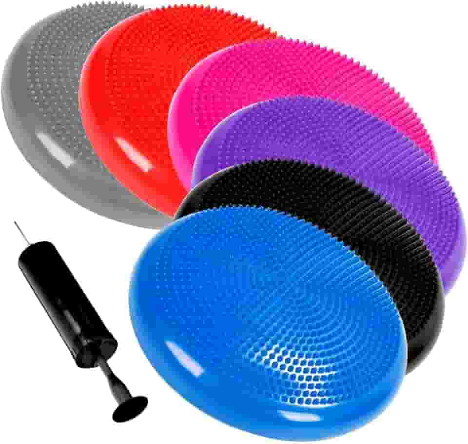 Almofada De Equilíbrio 33cm 150kg Fitness Disco Inflável com Bomba