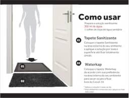 Kit 2 pecas, Sanitizante 60x40cm e Secante 60x40cm