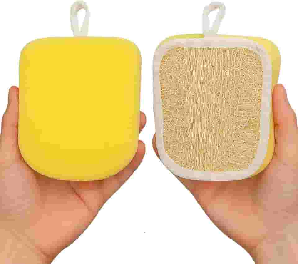 Bucha Vegetal Organica Esponja De Banho Macia Dupla Camada Fibra Vegetal e Espuma Esponja Para Banho Corporal Relaxante