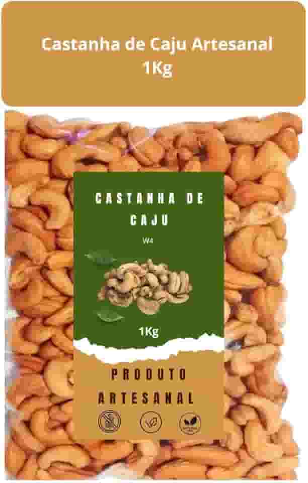 1kg Castanha De Caju Torrada E Salgada Inteira Artesanal