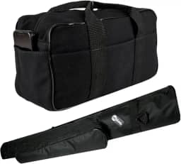 Kit Bolsa de Pesca e Protetor de Varas 1m Transporte Carretilhas Iscas Anzois Tralhas Acessórios Pescaria Nü Bag (Preto)