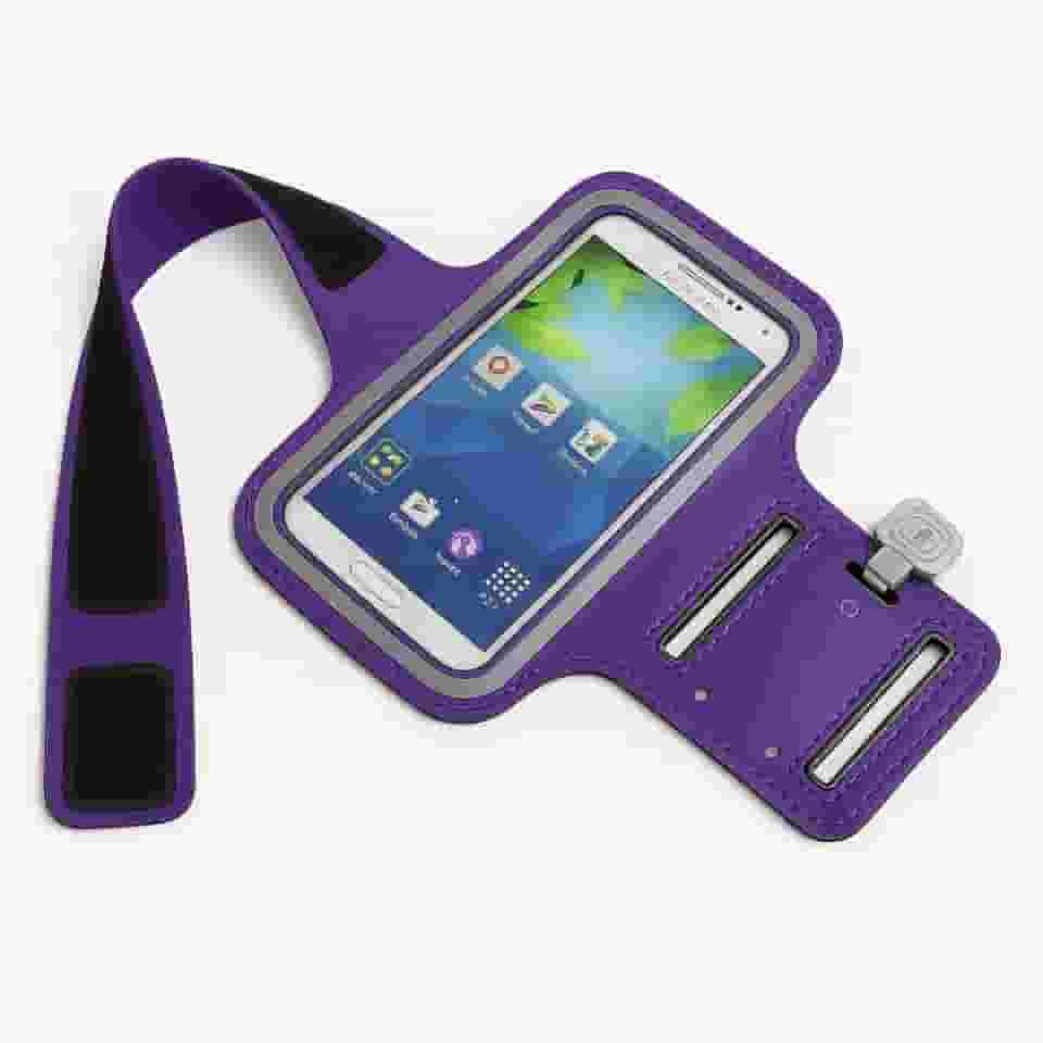 Braçadeira Esportiva para Smartphones Suporte de Braço para Corrida e Academia Compatível com Celulares até 15cm x 7,5cm (ROXO)