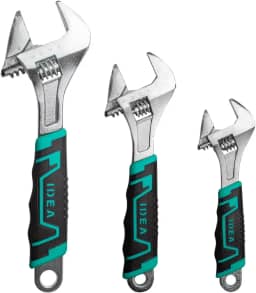 Kit Jogo 3 Chaves Inglesa Boca Ajustável Regulagem Universal