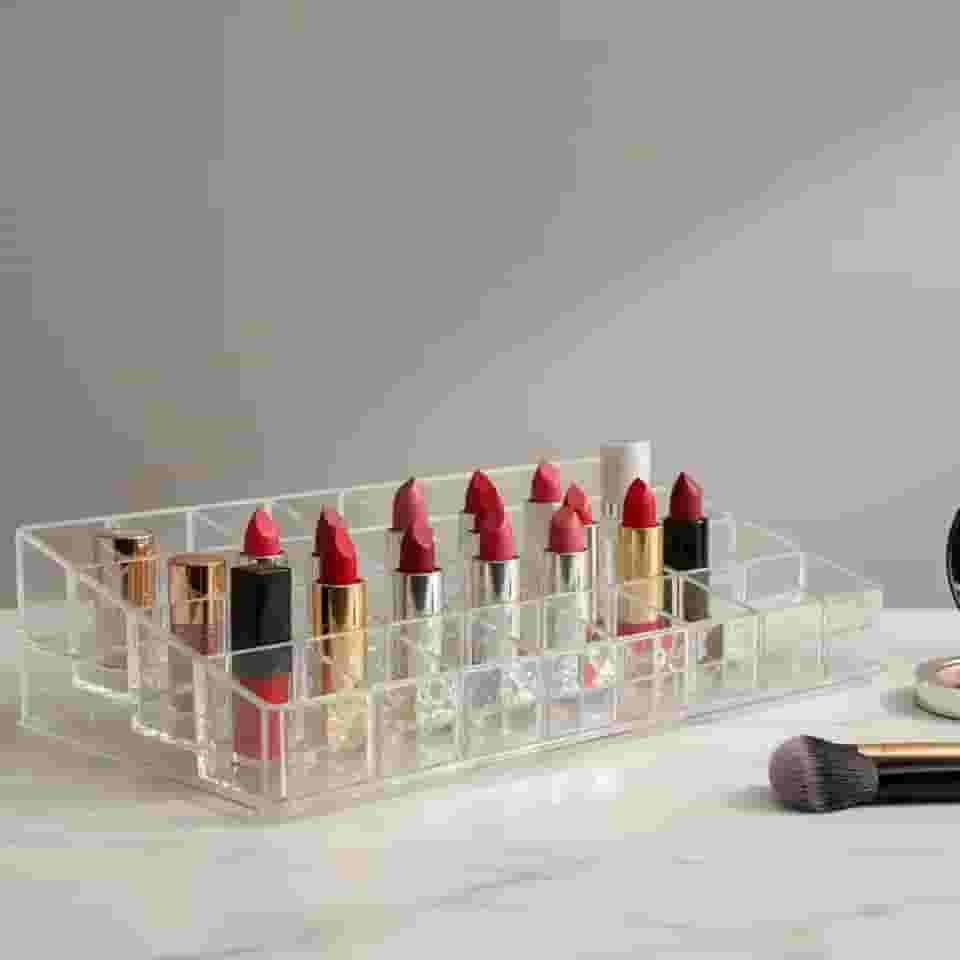 Organizador Em Acrílico Porta Batom Com 36 Divisórias Maquiagem