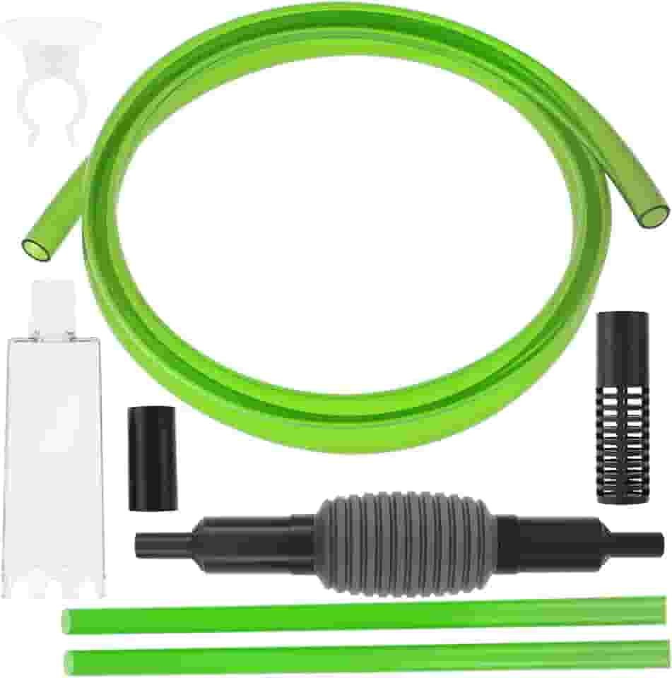 Sifão a vácuo de aquário, kit de limpador de sifão a vácuo de aquário de PVC com mangueira longa de 1,8 m, ferramenta de limpeza manual de cascalho de controle preciso, sifão de bomba manual para
