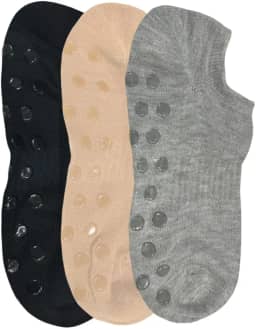 Kit 3 Pares Meias Antiderrapante Yoga Pilates Hidroginástica Unissex Sortida